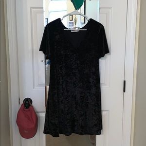 Black suede dress